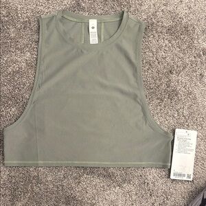 NWT Lululemon Muscle Love Crop Tank Tough. Size-4. Color-Willow Green